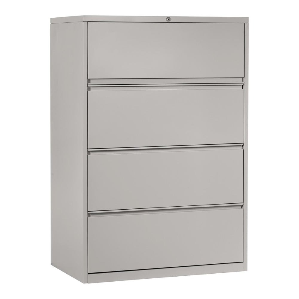 OSP Home Furnishings 36" Wide Lateral File Cabinet with Four Drawers Ball Bearing Slides and Locking Security 5 LF536-HF