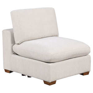 English Elm Murtagh Ivory Upholstered Armless Chair — Classic Slipper Silhouette, Plush Cushioning & Durable Wood Frame (Ivory) B062P378325