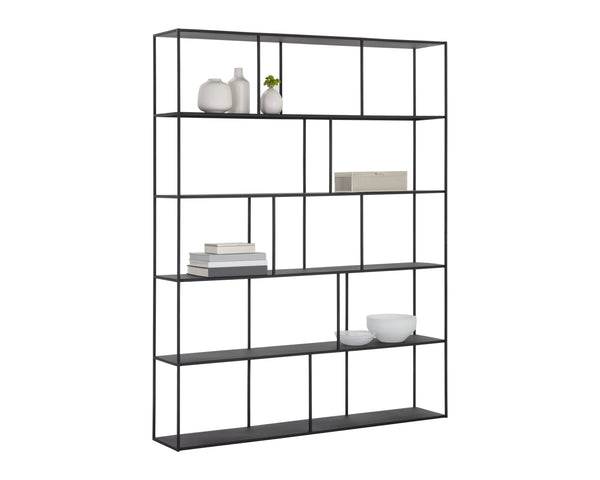 Sunpan Eiffel Bookcase - Stylish Iron Storage Solution for Living Spaces, Office, and Modern Decor Extra Large - 60W x 12D x 77H