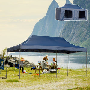 English Elm Outsunny 10' X 20' Instant Pop Up Canopy Tent With Sidewalls For Outdoor Parties, Uv Resistant & Portable W2225P217653-GIGA