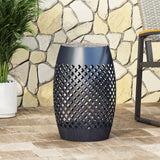 Christopher Knight Home® - Noble House - Roswell Outdoor Lace Cut Side Table with Tile Top