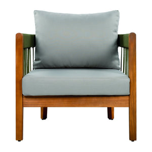 English Elm Christopher Knight Home® - [Set Of 2] Stylish Acacia Wood Outdoor Lounge Chairs With Handwoven Rope & Water-Resistant Cushions N767P265743E_2