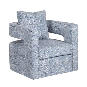 Crestview Collection Contemporary Accent Chair – Chic & Cozy Living Room Furniture With Plush Foam Comfort & Style Blue Polyester Cvfzr6155