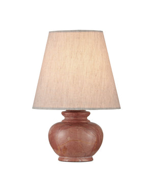 Currey & Company Piccolo Mini Table Lamp: Charming Pistachio Marble Accent Light For Cozy Spaces And Unique Decor Pink Rosa Cappuccino Marble 6000-1049-currey-company
