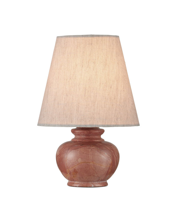 Currey & Company Piccolo Mini Table Lamp: Charming Pistachio Marble Accent Light For Cozy Spaces And Unique Decor Pink Rosa Cappuccino Marble 6000-1049-currey-company