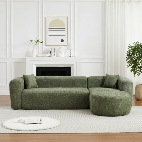 English Elm [video]109.4" Chenille Modular Cloud Sectional Plush L-shape Sofa for Modern Living Rooms W3505S00055