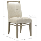 Madison Park Elmwood Modern/Contemporary Dining Chair Set of 2 MP108-0911 Cream