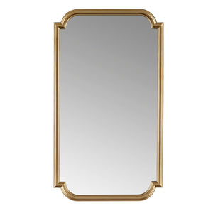 JLA Home Madison Park - Gold Scalloped Wood Wall Mirror with Metallic Gold Frame, Ready-to-Hang Rectangular Accent Piece MP95F-0318