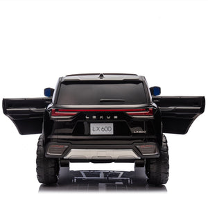 English Elm Licensed Lexus Lx600 24v Two Seater Kids Ride on Suv with Remote and Suspension Black W1578P339061