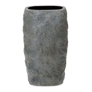 English Elm Polyresin Cast Stone Urn Planter Weathered Gray Finish Tall Outdoor Patio Garden N772P450043G