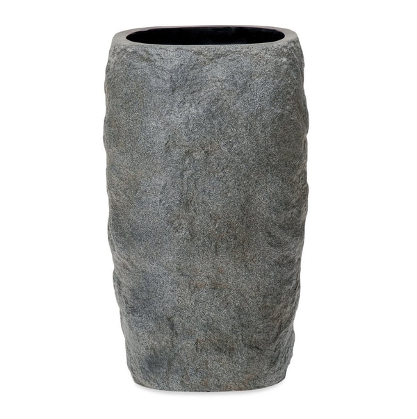 English Elm Polyresin Cast Stone Urn Planter Weathered Gray Finish Tall Outdoor Patio Garden N772P450043G