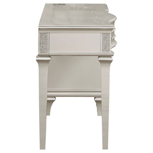 English Elm Colwood Four Drawer Glam Vanity Desk with Crystal Knobs and Built in Usb Charging B062S01490