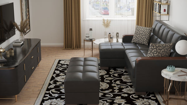 English Elm Primenest Zenaero Convertible Chaise Lounge With Storage - Modern Upholstered Sleeper For Comfort B030P303559-GIGA