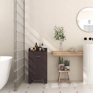 English Elm HOMCOM 31" Tilt-Out Laundry Hamper with Pull-Out Basket, MDF Bathroom Storage Cabinet, Coffee W2225P216992