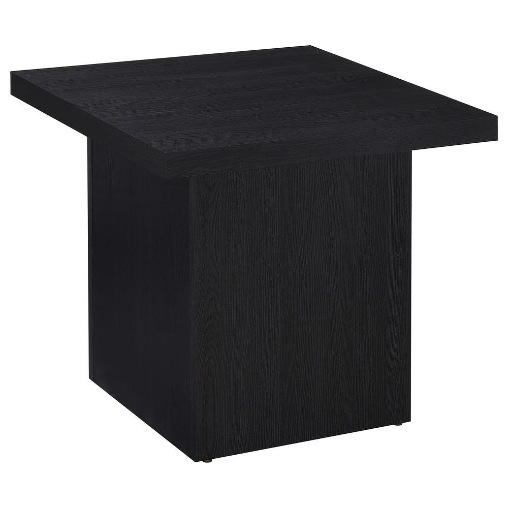 English Elm Exeter Modern Black Square End Table with Tall Boxy Profile, Engineered Wood, Minimalist Geometric Design B062P375428