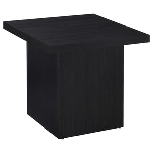 English Elm Exeter Modern Black Square End Table with Tall Boxy Profile, Engineered Wood, Minimalist Geometric Design B062P375428