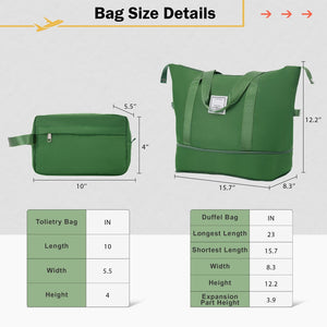 English Elm 2 Piece Abs Hard Shell Spinner Luggage Set with Tsa Lock Expandable Travel Suitcases Green N732P198744F