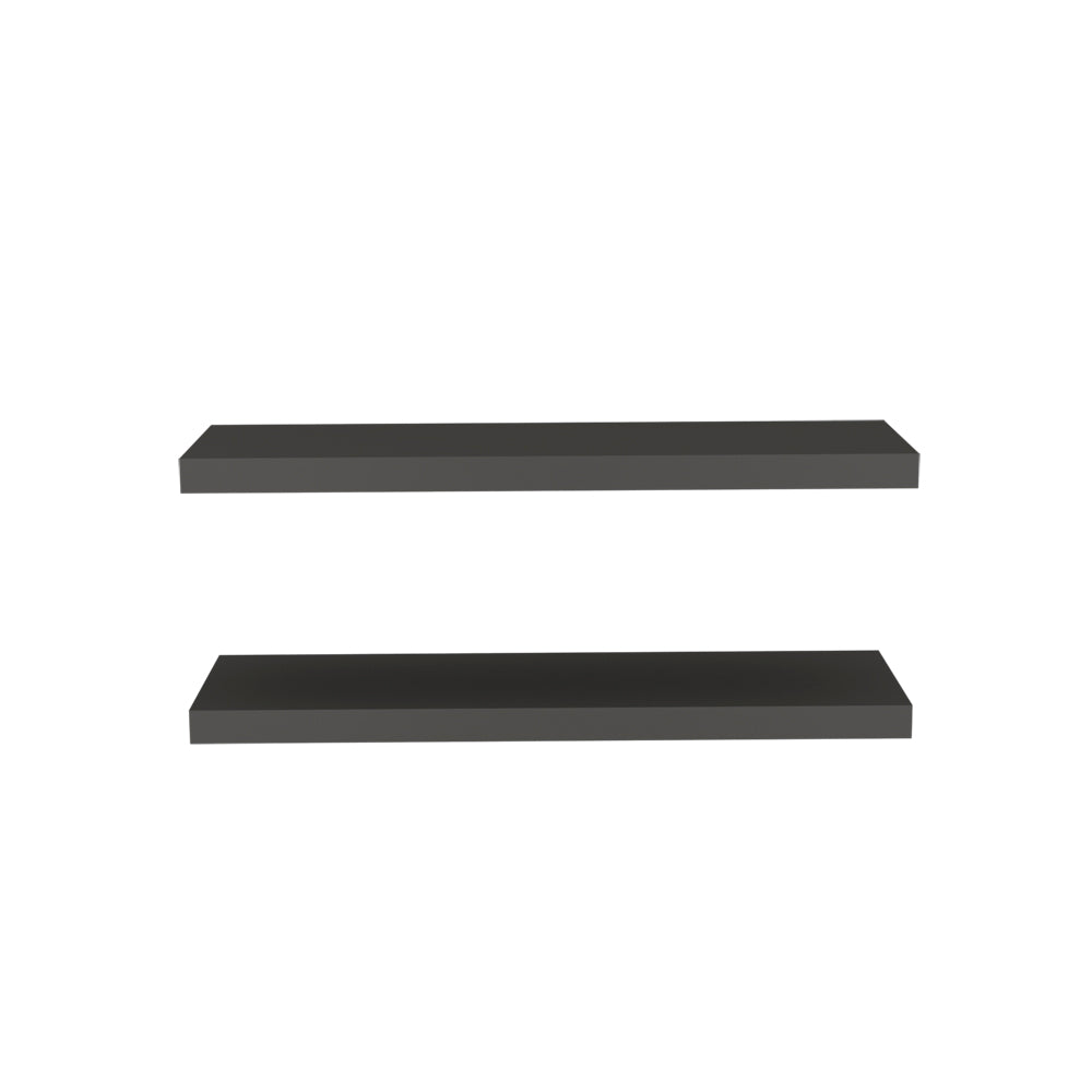 English Elm Floating Shelf Dallas Matte Gray Set of 2 — Sleek Engineered Wood Wall Shelves 32"x10.6" Durable Modern Decor B092P238731