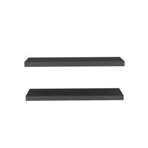 English Elm Floating Shelf Dallas Matte Gray Set of 2 — Sleek Engineered Wood Wall Shelves 32"x10.6" Durable Modern Decor B092P238731