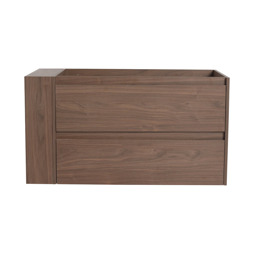 English Elm 36"Wall Modern Bathroom Vanity Cabinet with Adjustable Side Shelf, Soft-Close 2/3 Drawers, Water-Resist W999P168517
