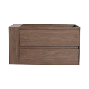 English Elm 36"Wall Modern Bathroom Vanity Cabinet with Adjustable Side Shelf, Soft-Close 2/3 Drawers, Water-Resist W999P168517