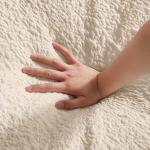 English Elm 110" Cloud Sectional Sofa Modular L-Shape with Ottoman, Chenille Fabric, Deep Seats, 7 Pillows Included Beige W1359S00014