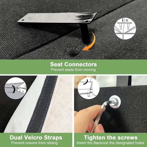 English Elm Slipcovered L-Shape Sectional Sofa Couch - Comfy Chenille 4-Seater With Removable Covers & Pillows W3041S00009-GIGA