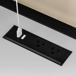 English Elm Twin Twin Murphy Bed with Metal Frame, Foldable 2-in-1 Space-Saving Design, Built-In Wardrobe, Shelves, Power Outlets and Durable Storage Solution Off White W1580S00147