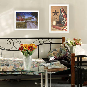 English Elm Trendy Decor 4u Patriotic Two Panel Framed Wall Art Farmhouse Americana Canvas Style B067P256611