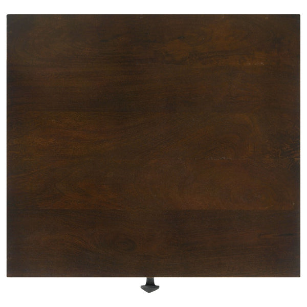 English Elm Gibson Solid Mango Wood Side Table Carved Starburst Drawer Mid-century Accent B062P441156