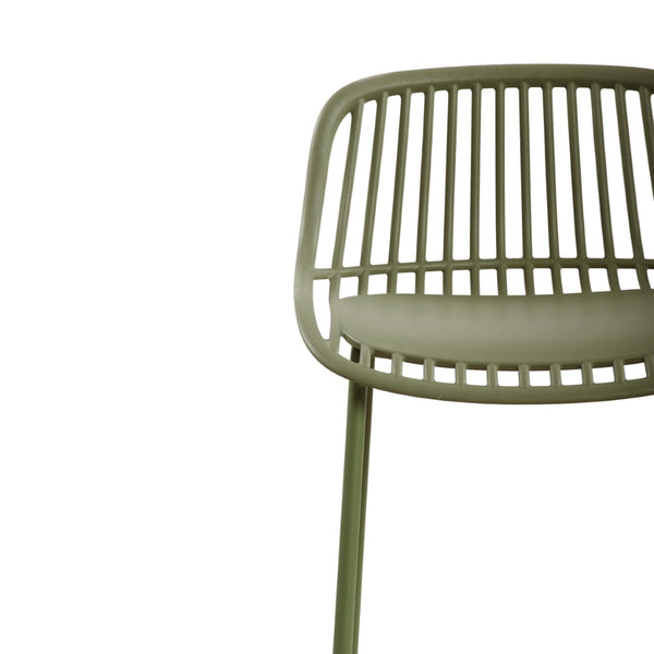 English Elm Benson Outdoor Stackable Barstools Set of 2 Uv Resistant Plastic Metal Patio Seating N776P390482G