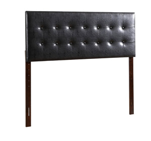 English Elm Stylish Upholstered Adjustable Headboard with Slim Profile for Modern Bedroom Decor Black B078112031