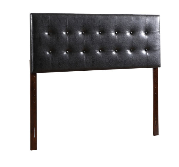 English Elm Stylish Upholstered Adjustable Headboard with Slim Profile for Modern Bedroom Decor Black B078112031