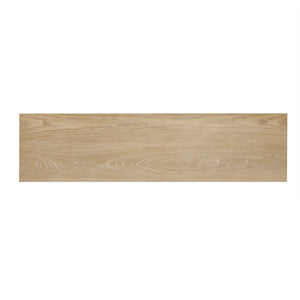 English Elm U_Style 59.8" 4-Door Sideboard with Solid Ash Veneer, Hidden Handles, Spacious Buffet Storage for Home Natural N711P290714O