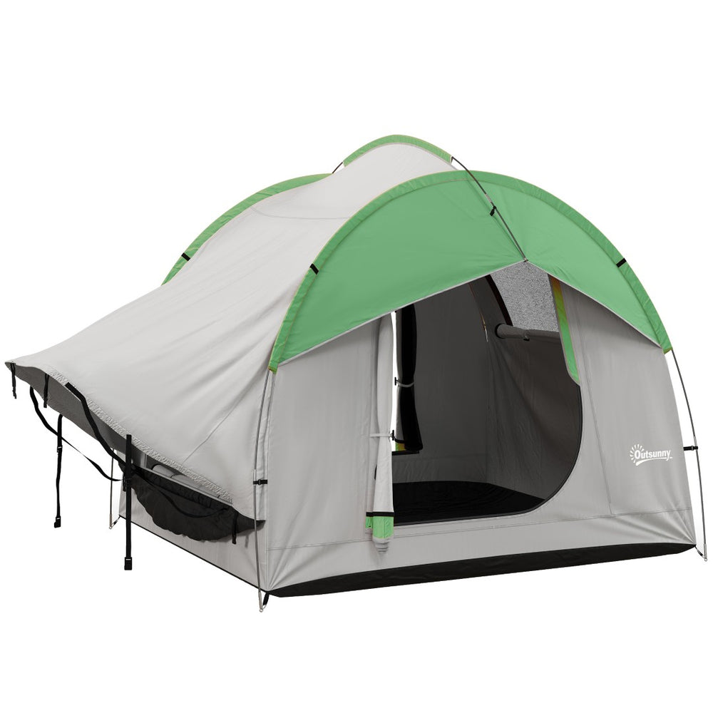 English Elm Outsunny Waterproof Suv Camping Tent for 5 to 6 Person Tailgate Outdoor Adventure Grey W2225P200549