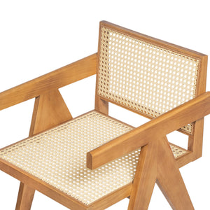 English Elm Christopher Knight Home® - Chandigarh Arm Dining Chair Set Of 2 - Elegant Natural Rattan With Sturdy Rubberwood Frame N768P241395N