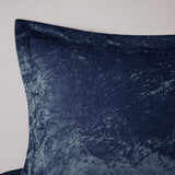 Intelligent Design Felicia Glam/Luxury Velvet Comforter Set with Throw Pillow ID10-1660 Navy