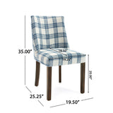 Christopher Knight Home® - Noble House - Harman Contemporary Upholstered Plaid Dining Chairs - Set of 2