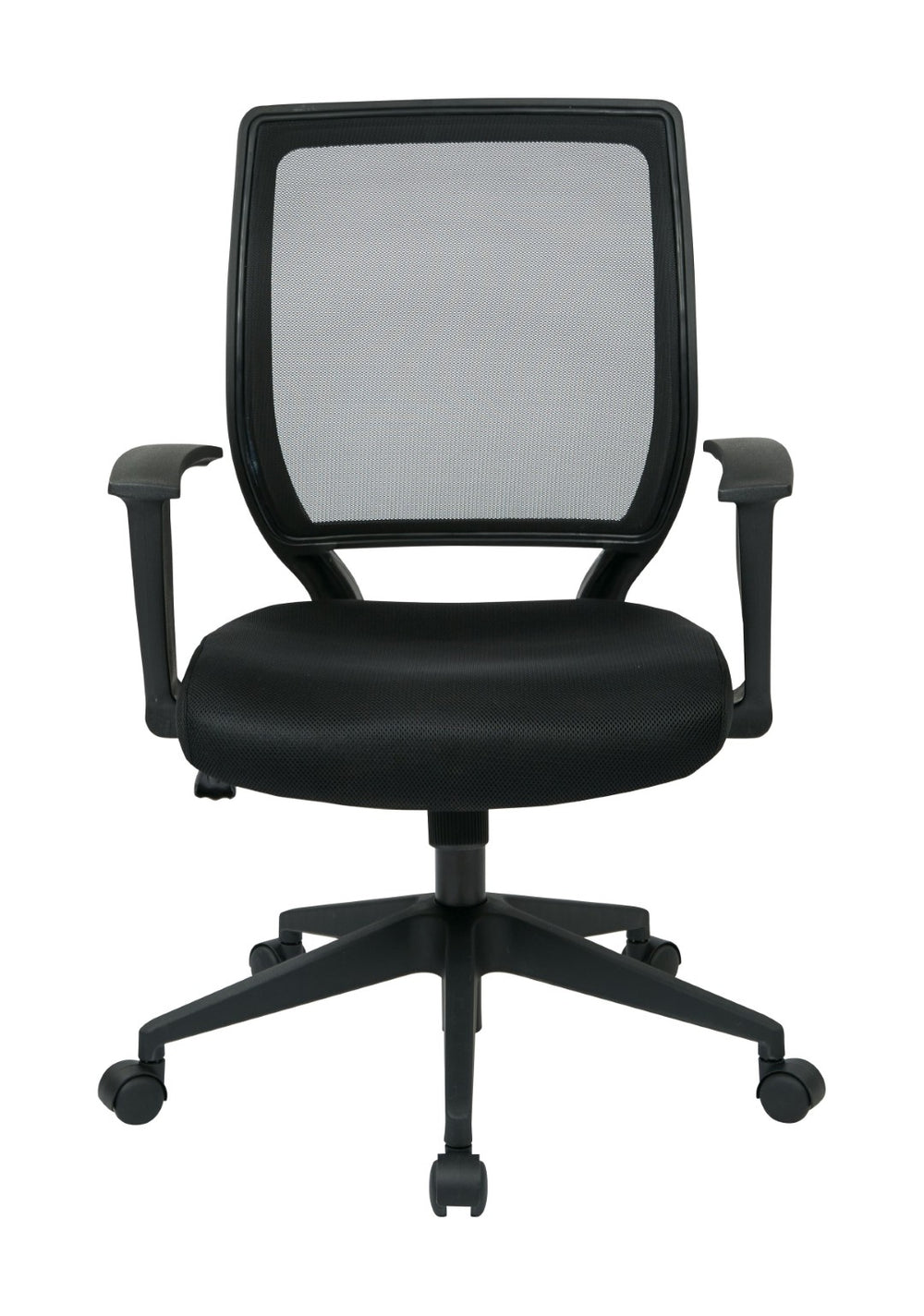 OSP Home Furnishings Screen Back Mesh Task Chair with Lumbar Support and Pneumatic Height Adjustment for Office EM51022N-3