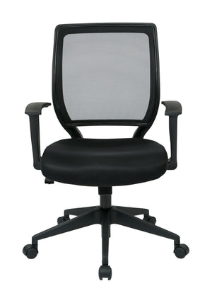 OSP Home Furnishings Screen Back Mesh Task Chair with Lumbar Support and Pneumatic Height Adjustment for Office EM51022N-3