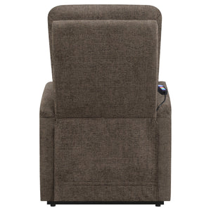 English Elm Parker Plush Charcoal Power Lift Massage Recliner with Heat, USB Remote, Gel Memory, Storage Pockets B062P333410