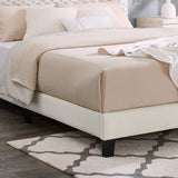 English Elm Findlay Plush 3D Upholstered Platform Bed In White Dove