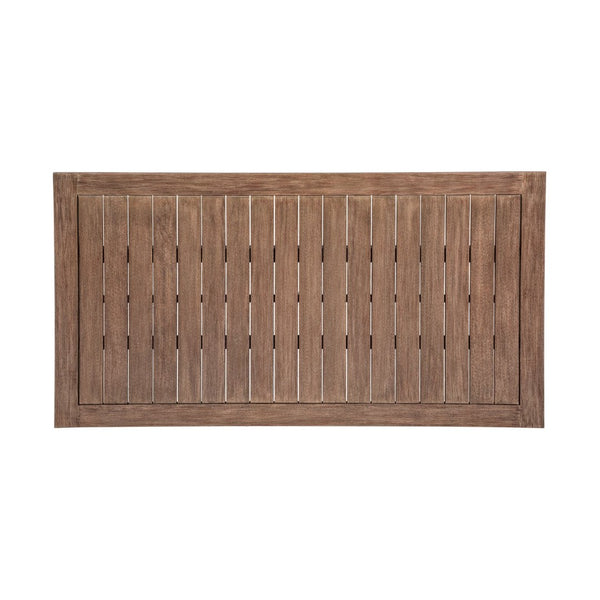 English Elm Orbit Solid Eucalyptus Rectangular Outdoor Dining Table for Patio Garden Use B2736P464825