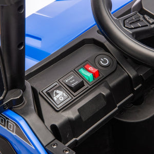 English Elm 24v 400w Six Wheel Kids Electric Dump Truck 4wd Remote Control Ride on Toy Blue W1578P353179