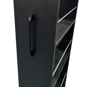 English Elm 7 Tier Rolling Narrow Pull Out Organizer Slim Particleboard Cart for Kitchen and Pantry W331P412325