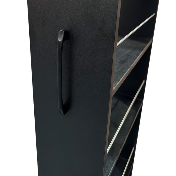 English Elm 7 Tier Rolling Narrow Pull Out Organizer Slim Particleboard Cart for Kitchen and Pantry W331P412325