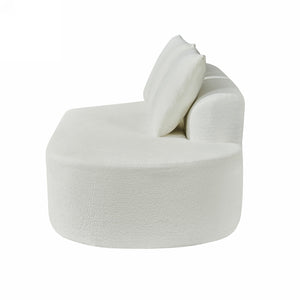 English Elm Christopher Knight Home® - 116" Modern Curved Sectional Sofa with Plush Pearl Upholstery, High-Density Sponge, Chaise Lounge Seating Harmony Beige N767P263923W