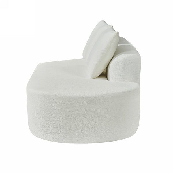 English Elm Christopher Knight Home® - 116" Modern Curved Sectional Sofa with Plush Pearl Upholstery, High-Density Sponge, Chaise Lounge Seating Harmony Beige N767P263923W