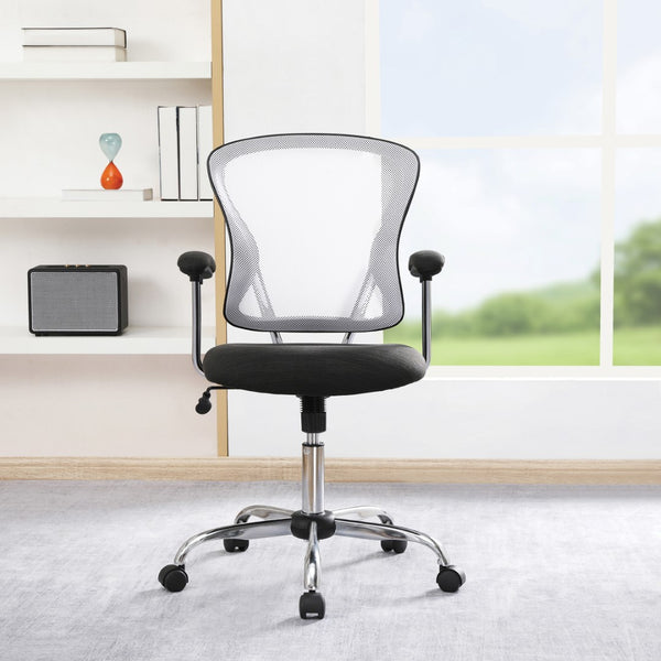 OSP Home Furnishings Gianna Task Chair White/Linen Black