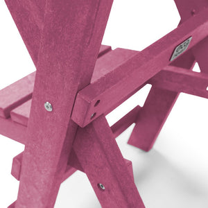 English Elm Harbor Point Recycled Hdpe Outdoor Folding Bar Stool Patio Deck All Season Seating Burgundy B2745P409650